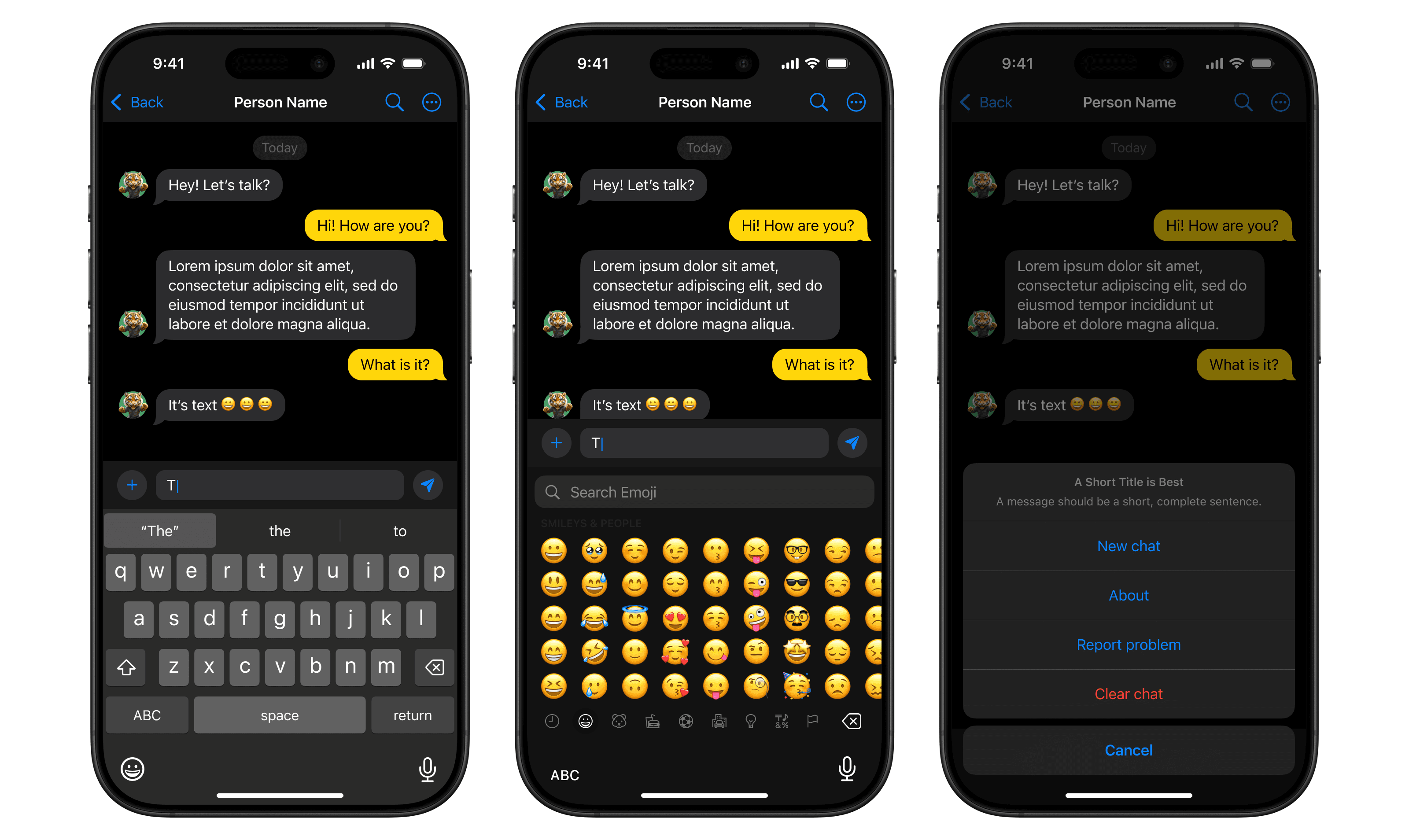 [fig 11] Chat. Dark mode