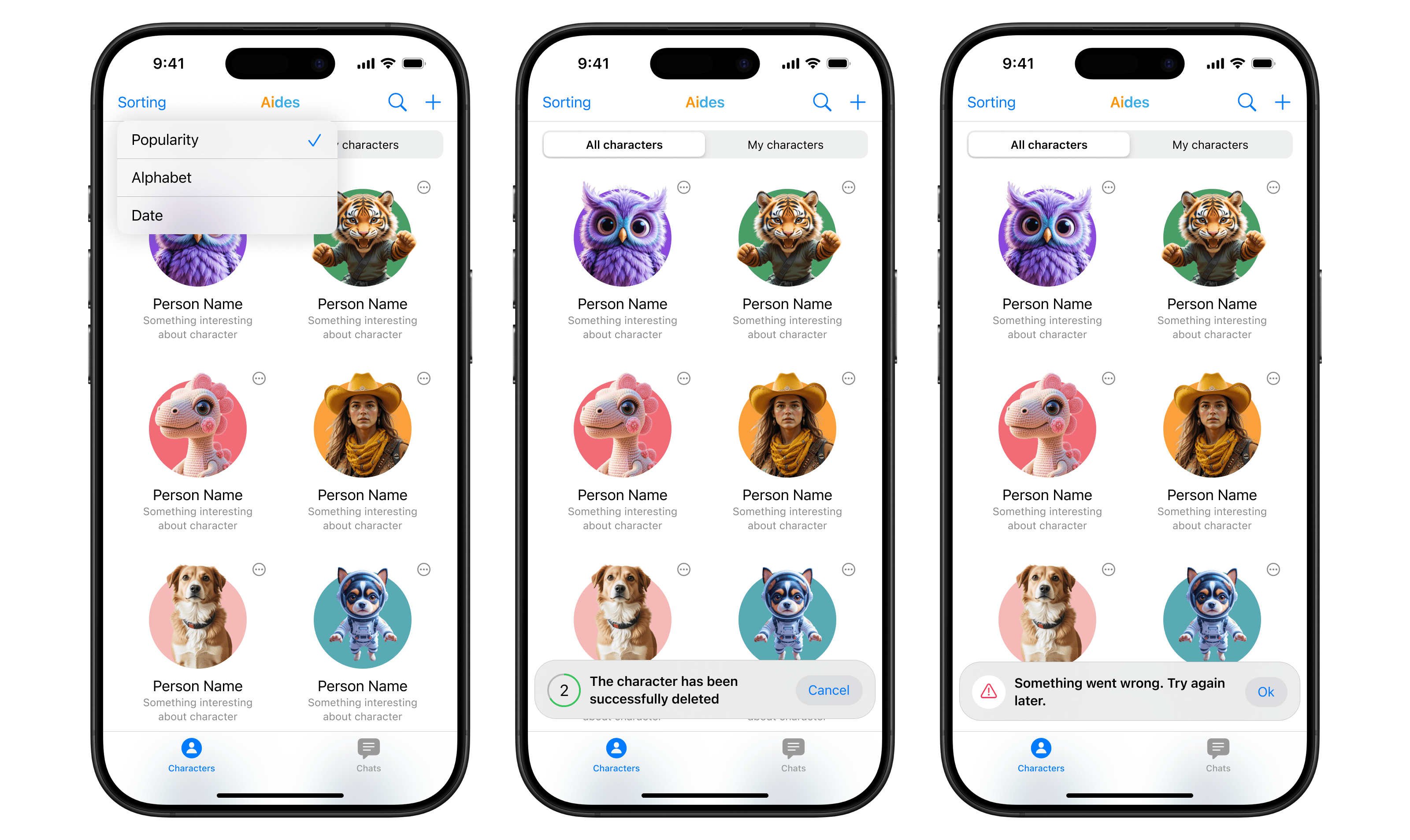 [fig 4] Context menu and notification